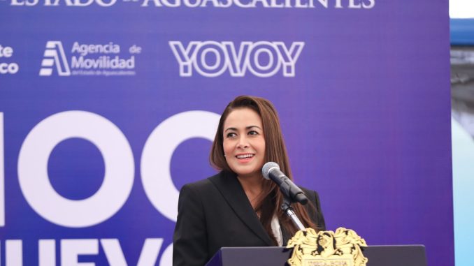 Tere Jiménez entrega 100 nuevos camiones para fortalecer el Transporte Público de Aguascalientes