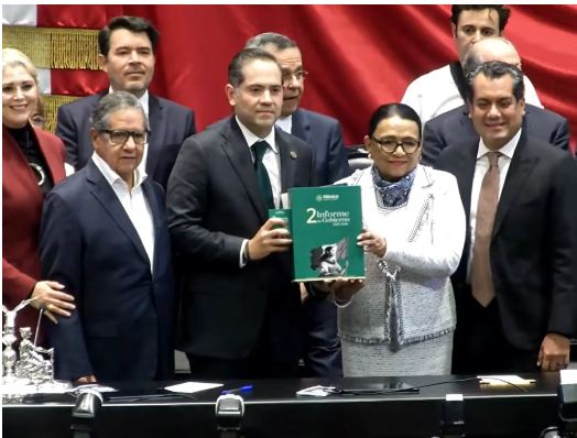 Rosa Icela Rodríguez, entrega al Congreso el Segundo Informe de Gobierno de Sheinbaum