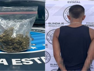 Trataba de darse a la fuga corriendo, fue detenido por Policías Estatales en el fraccionamiento Puertecito sujeto en poder de bolsa con hierba verde al parecer marihuana