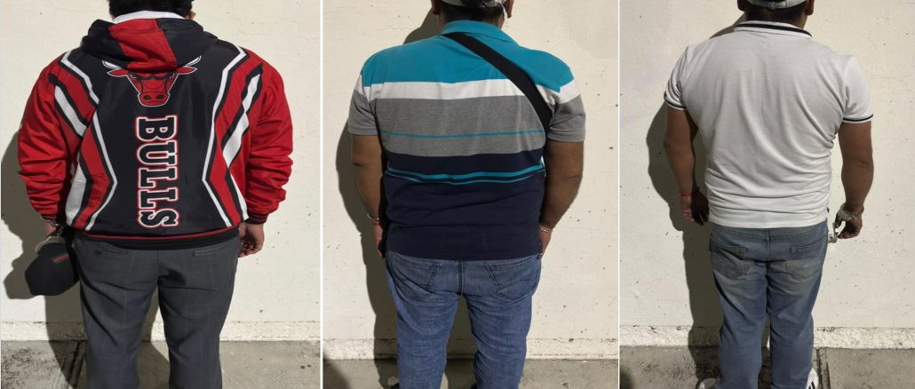 Policías Estatales detienen a tres sujetos en poder de varios envoltorios con sustancia granulada que pretendían cruzar la Puerta de Seguridad sur a bordo de vehículo con vidrios polarizados