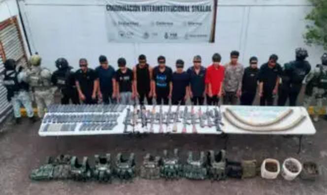 Detienen en Escuinapa a 11 presuntos integrantes de 'Los Chapitos'; los vinculan con 'Casco'