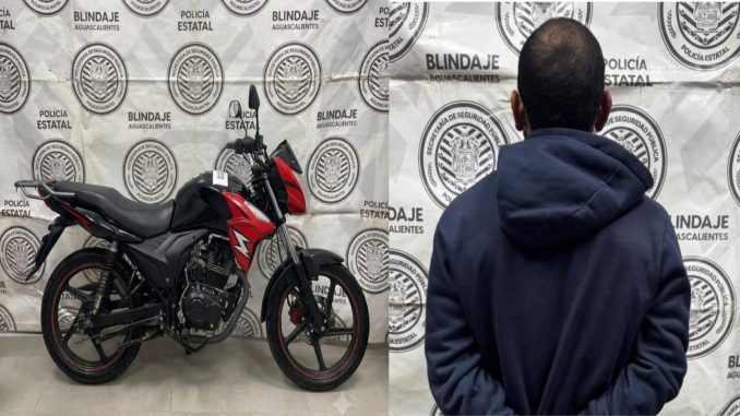 Policías del Mando Coordinado detienen a presunto responsable de robo con violencia de motocicleta en el municipio de Jesús María