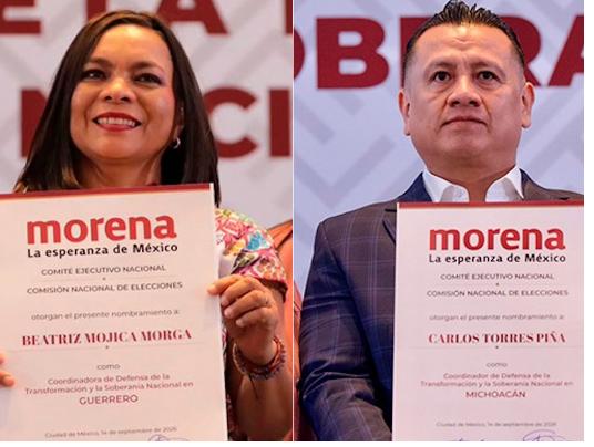 Morena revela a coordinadores en defensa de la 4T en Guerreo y Michoacan