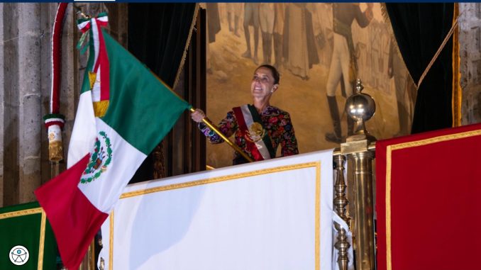 La presidenta Claudia Sheinbaum da el Grito de Independencia