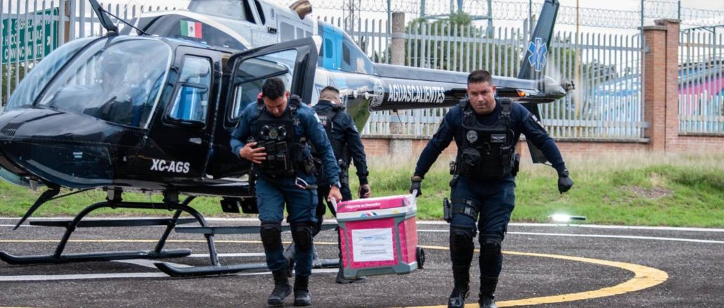 Traslada Halcón 1 un hígado de Tepic a Aguascalientes para paciente en espera de Trasplante