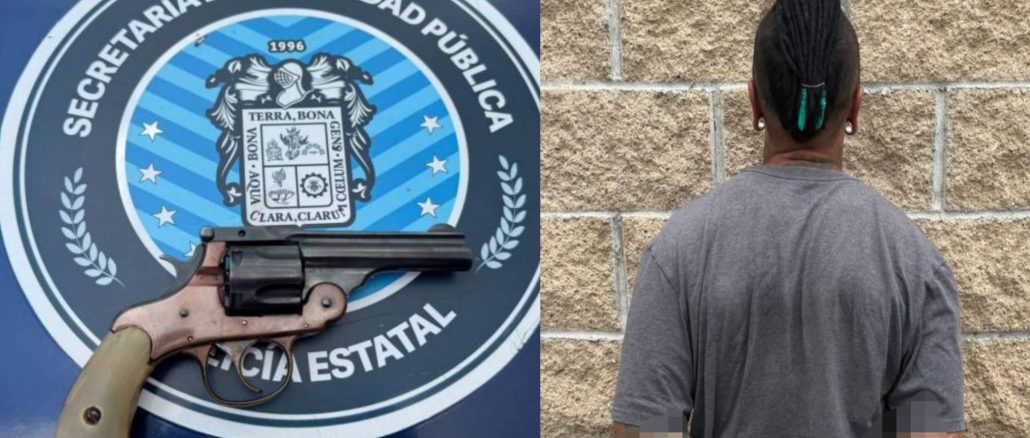 Policías Estatales capturan a sujeto que tenía en su poder un arma de fuego corta