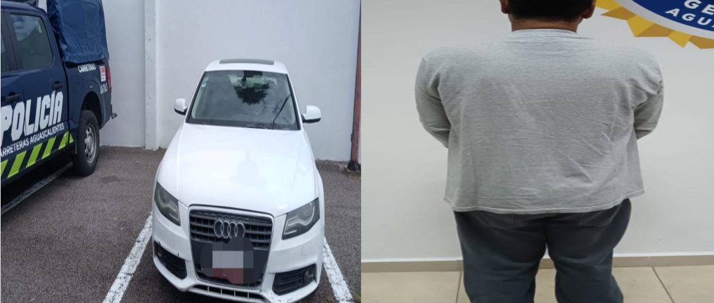 Policías Estatales detienen a sujeto que tripulaba vehículo con reporte de robo vigente en nuestra Entidad
