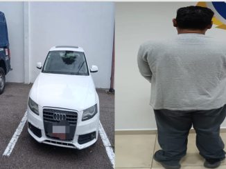 Policías Estatales detienen a sujeto que tripulaba vehículo con reporte de robo vigente en nuestra Entidad