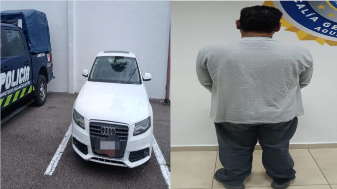 Policías Estatales detienen a sujeto que tripulaba vehículo con reporte de robo vigente en nuestra Entidad