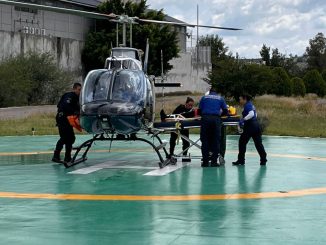 Halcón 1 realiza evacuación aeromédica tras accidente en la carretera federal 45 sur