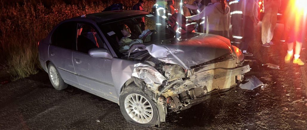 Policías Estatales de Carreteras intervienen accidente en la carretera estatal 60 que dejó saldo de una persona lesionada trasladada al hospital