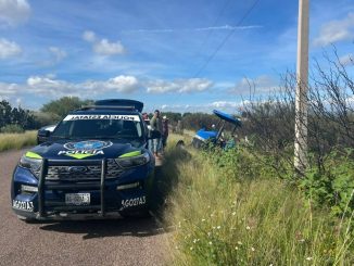 Policías del Mando Coordinado localizan tractor agrícola sustraído en predio en el municipio de Rincón de Romos