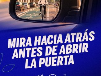 🚲 Antes de abrir la puerta, mira hacia atrás y asegúrate de que no venga nadie