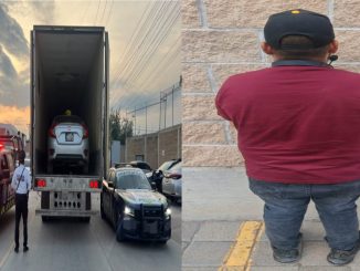 Policías Estatales aseguran tres vehículos de procedencia extranjera, el conductor del tráiler en el que los trasladaba no pudo acreditar la legal estancia en el país y la propiedad de los mismos
