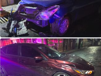 Policía Vial atiende choque entre dos vehículos en la zona centro