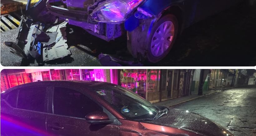 Policía Vial atiende choque entre dos vehículos en la zona centro