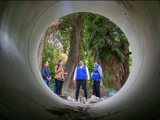 Supervisa Leo Montañez avances en la rehabilitación del colector pluvial Juan Pablo II