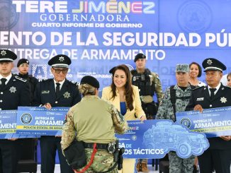 Tere Jiménez entrega vehículos tácticos y armamento para reforzar la Seguridad en Aguascalientes