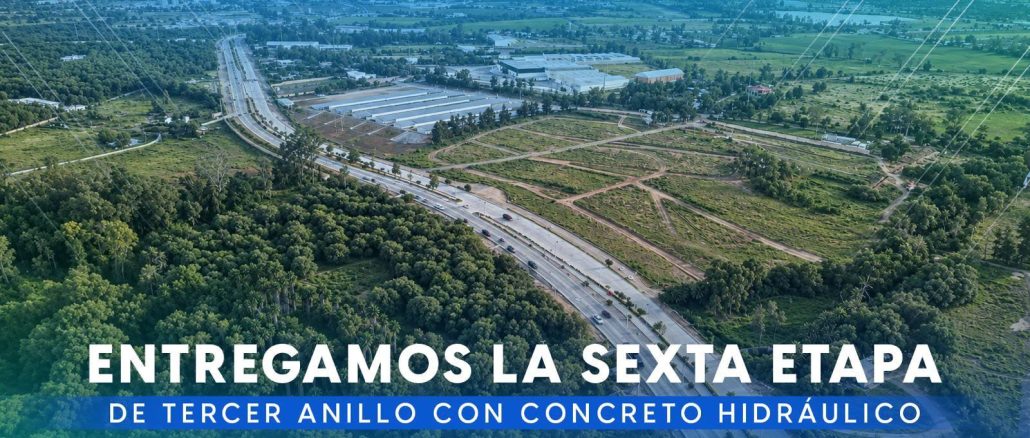 Entregamos la sexta etapa del Tercer Anillo con concreto hidráulico🚧🛣️