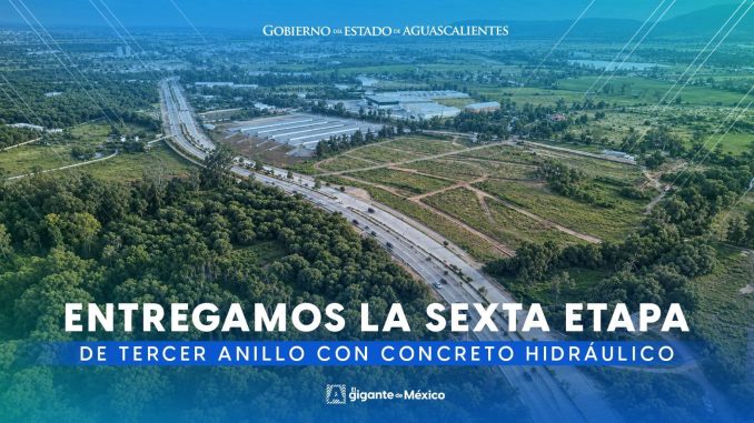 Entregamos la sexta etapa del Tercer Anillo con concreto hidráulico🚧🛣️
