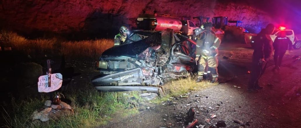 Choque frontal en la carretera estatal 68 fue intervenido por Policías Estatales de Carreteras