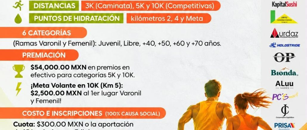 Súmate a la carrera Hambre Cero 2026; tu participación contribuirá a llevar alimento a miles de familias