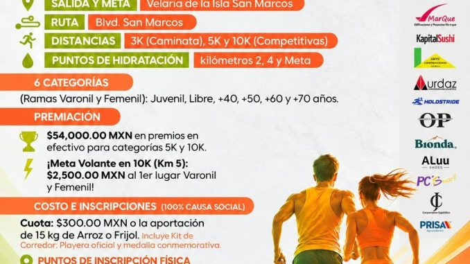 Súmate a la carrera Hambre Cero 2026; tu participación contribuirá a llevar alimento a miles de familias