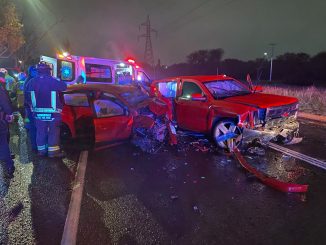 Policía Vial atiende choque en Av. Aguascalientes que deja dos personas lesionadas